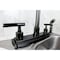Kingston Brass NS8790DKLSP Water Onyx Centerset Kitchen Faucet, Black Stainless Steel NS8790DKLSP - alternate 4
